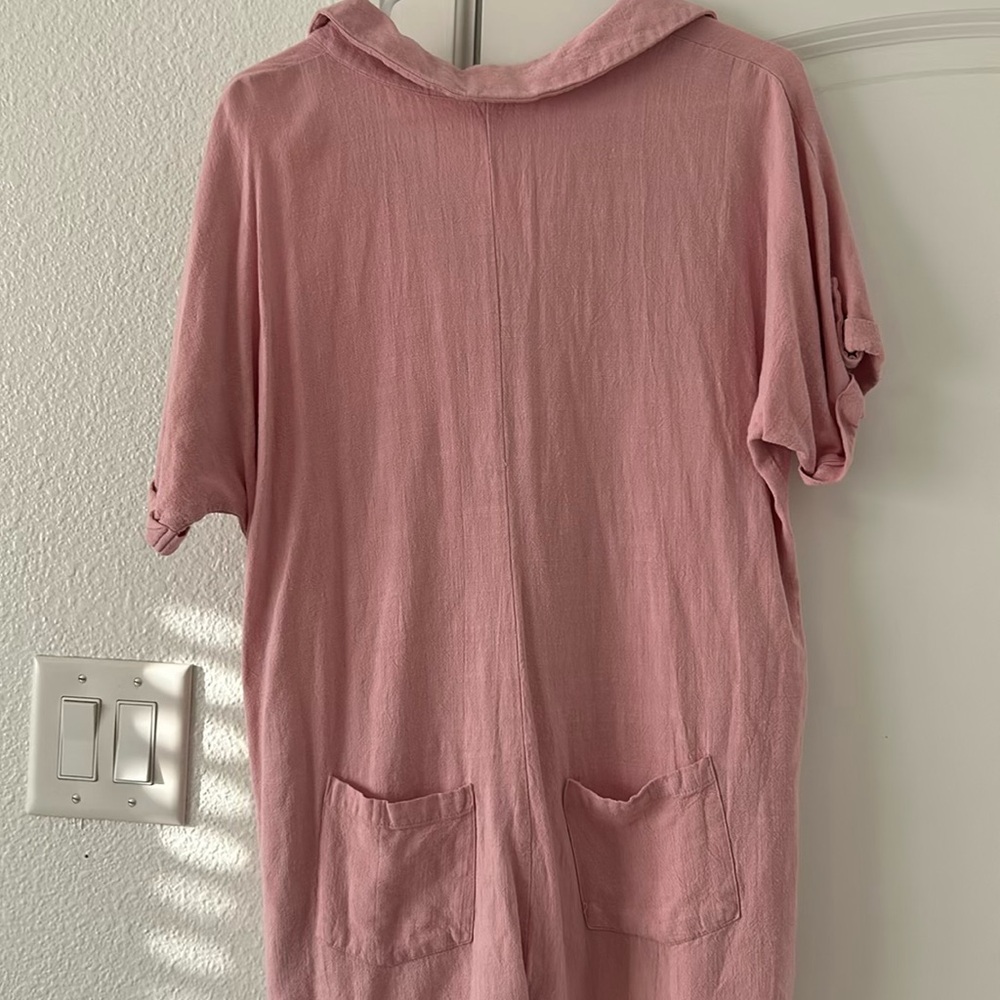 Pink Button-Up Romper - Picture 3 of 5